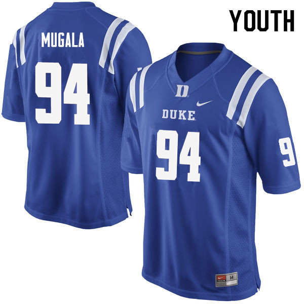 Youth #94 Twazanga Mugala Duke Blue Devils College Football Jerseys Sale-Blue - Click Image to Close